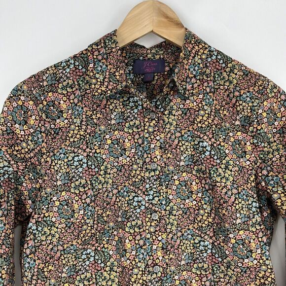 J Crew Liberty Shirt Size 2 Women Little Marquess Perfect Floral Button Down Top - Picture 2 of 8